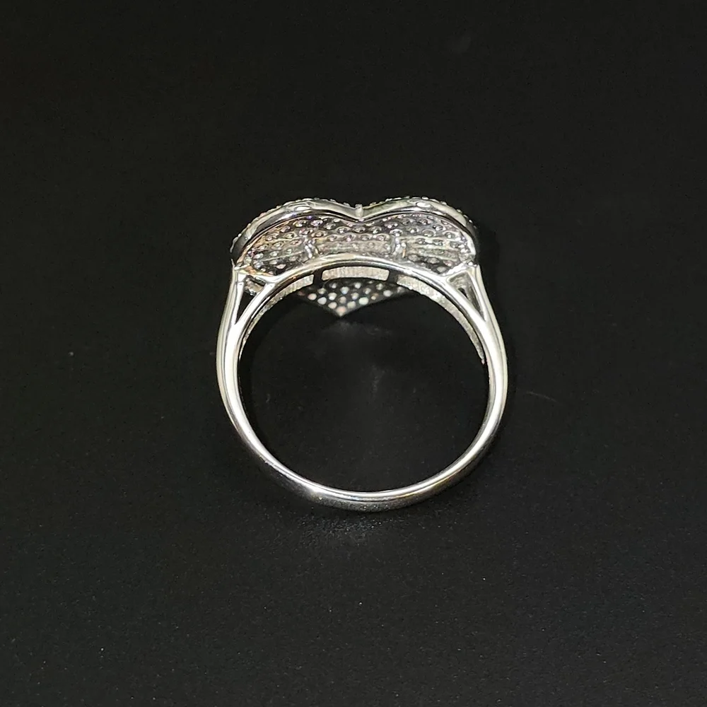 Moissanite Pave Heart Ring ✨ S925 sterling Silver